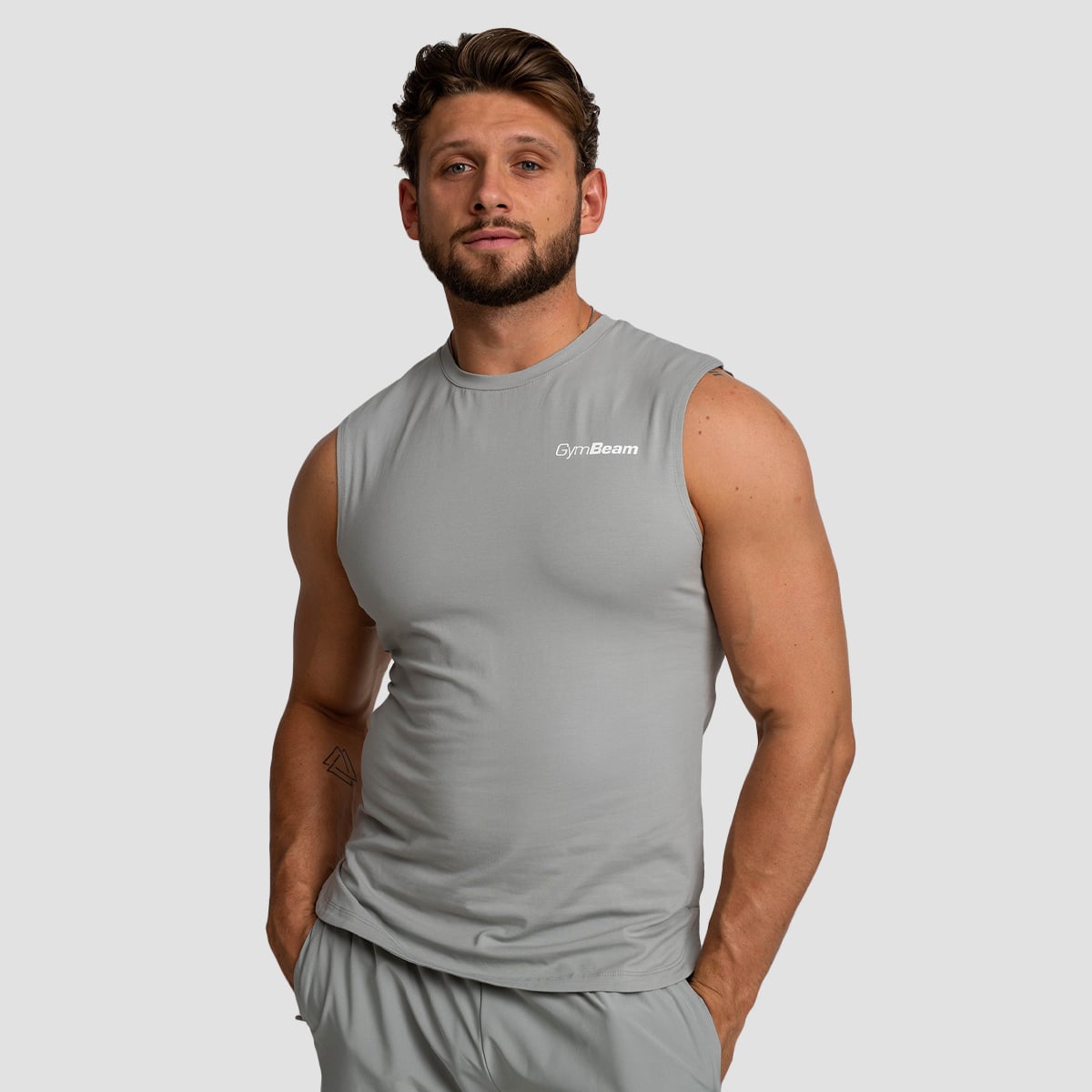 Мъжки Топ TRN Tank Top Grey - GymBeam