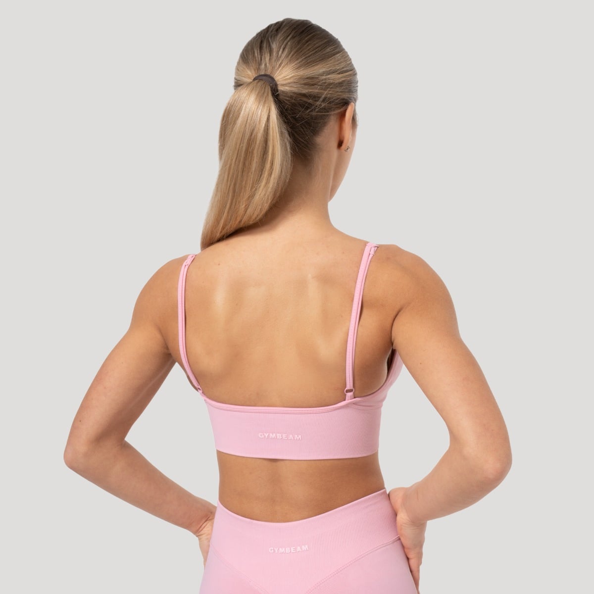 Спортен сутиен Luma Baby Pink - GymBeam