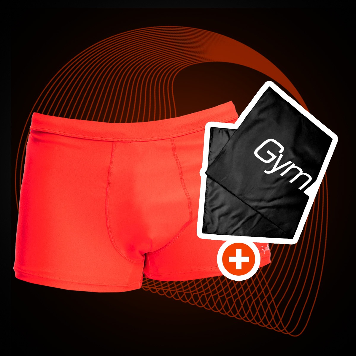 Mъжки шорти PRO Swim Red - GymBeam + подарък