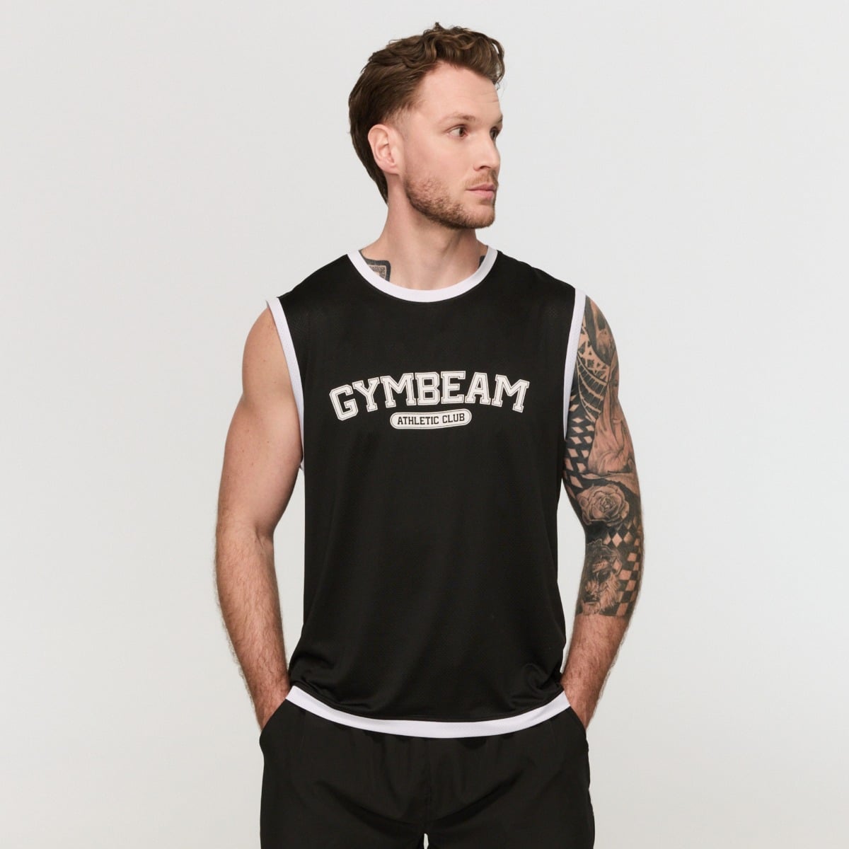 Мъжки спортен потник Varsity Black - GymBeam