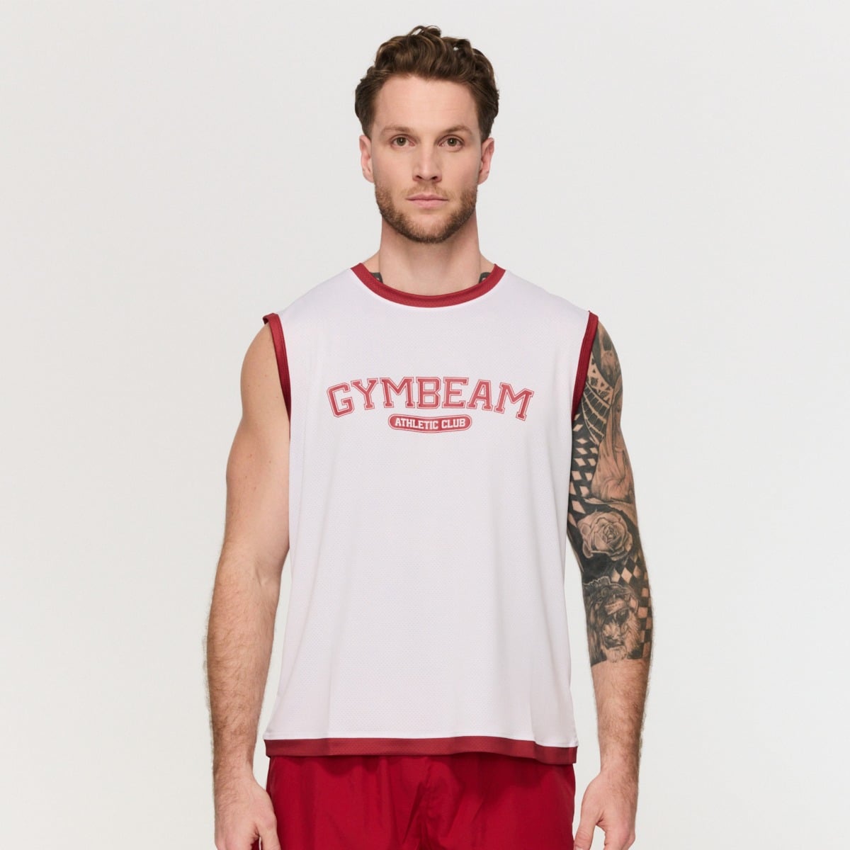 Мъжки спортен потник Varsity White - GymBeam