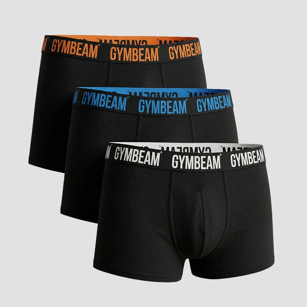 Мъжки боксерки FIT Trunks, 3 броя, черни - GymBeam