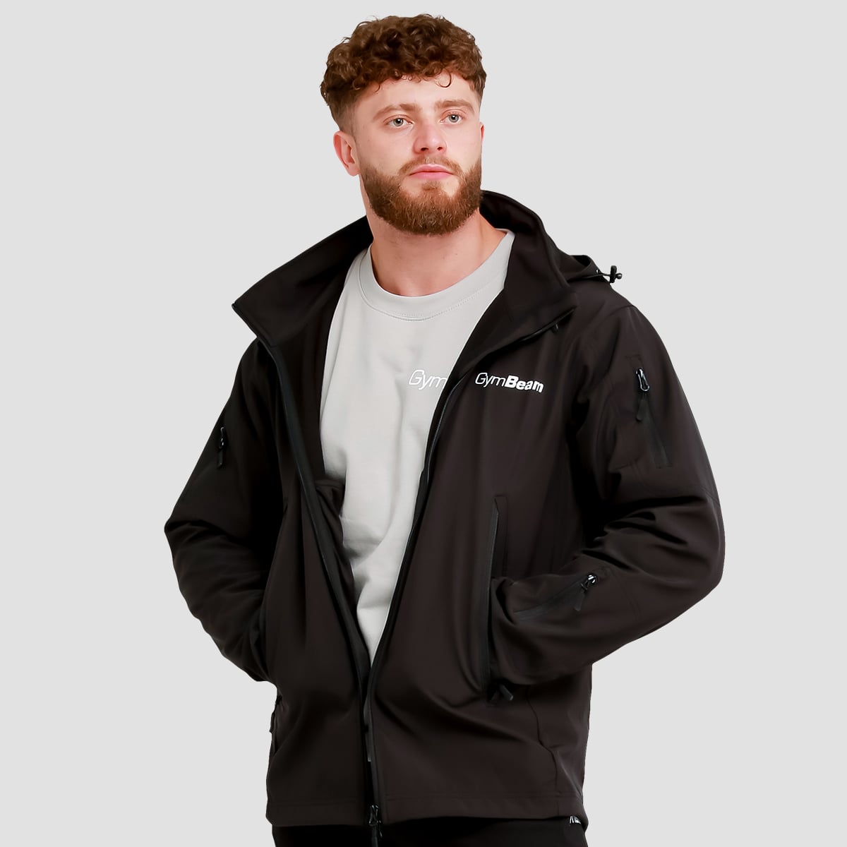 Мъжко Softshell яке Black - GymBeam