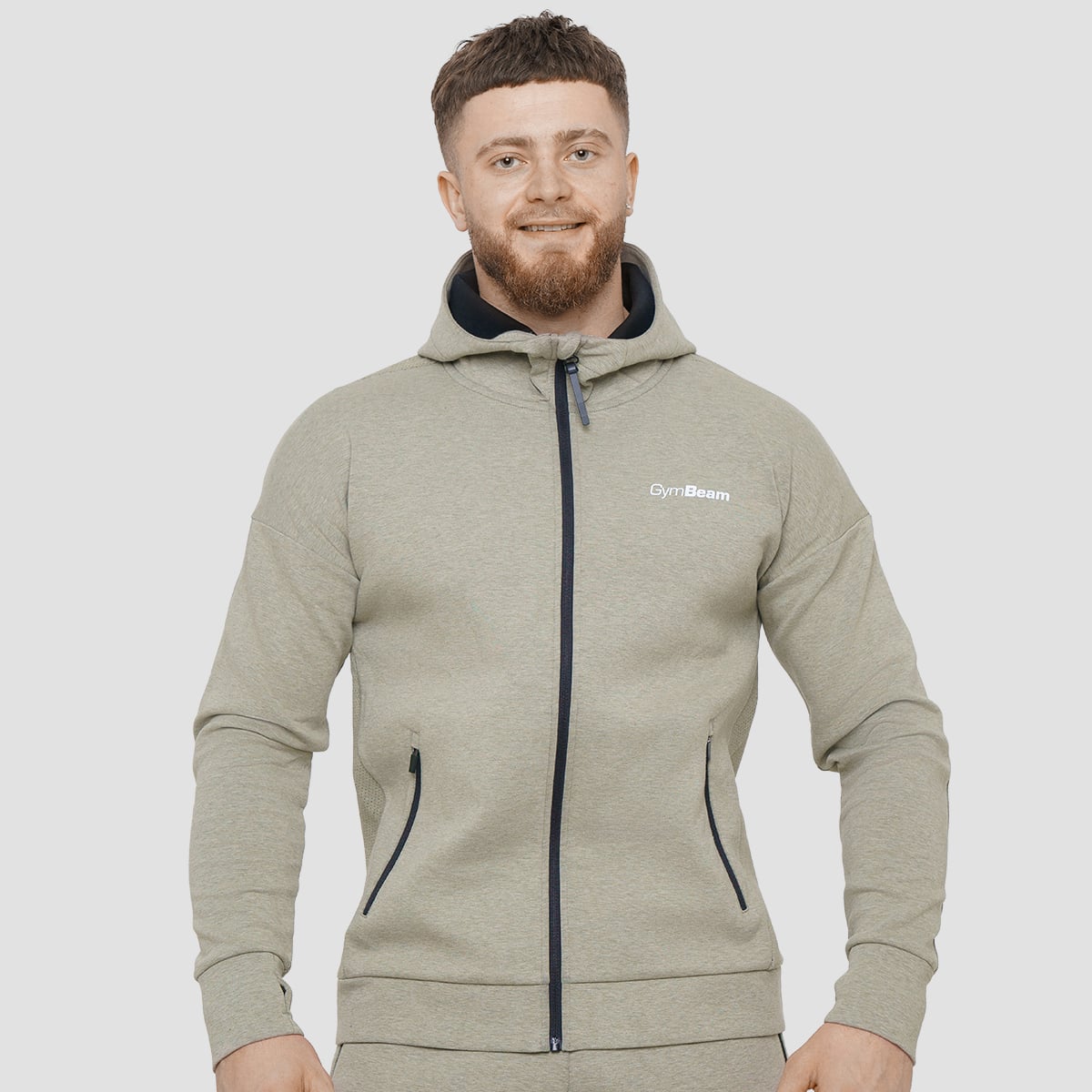Суичър с цип Agile Zip Up Sage - GymBeam