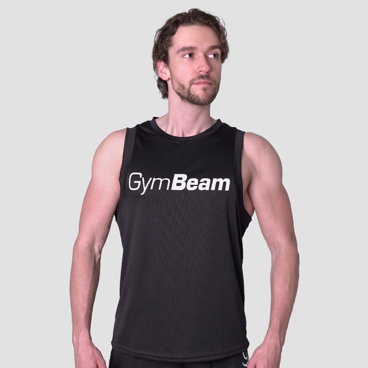 Мъжки потник Mesh Essence Black - GymBeam