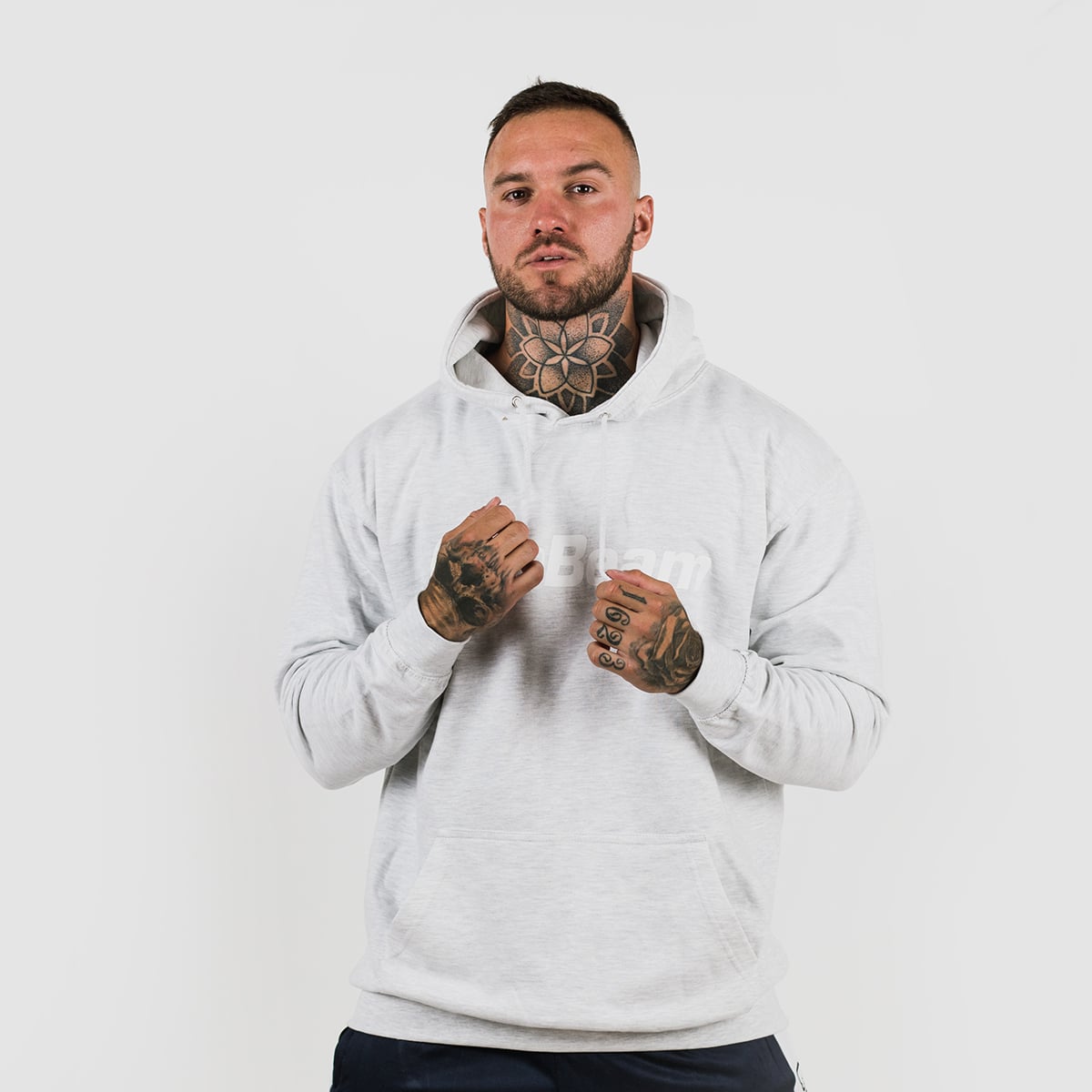 Суичър PRO Hoodie Grey - GymBeam