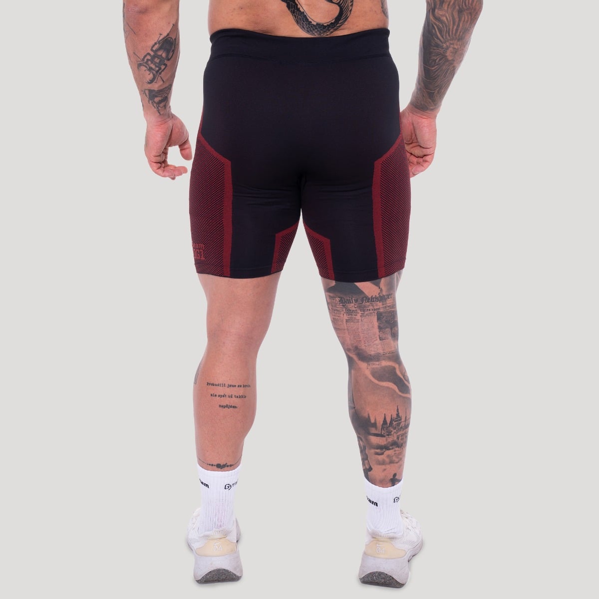 Безшевни шорти OG1 Black/Red - GymBeam