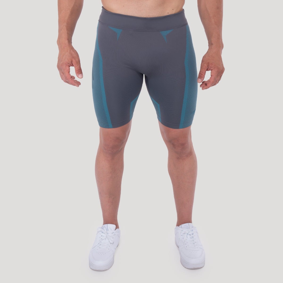 Безшевни шорти OG1 Grey/Blue - GymBeam