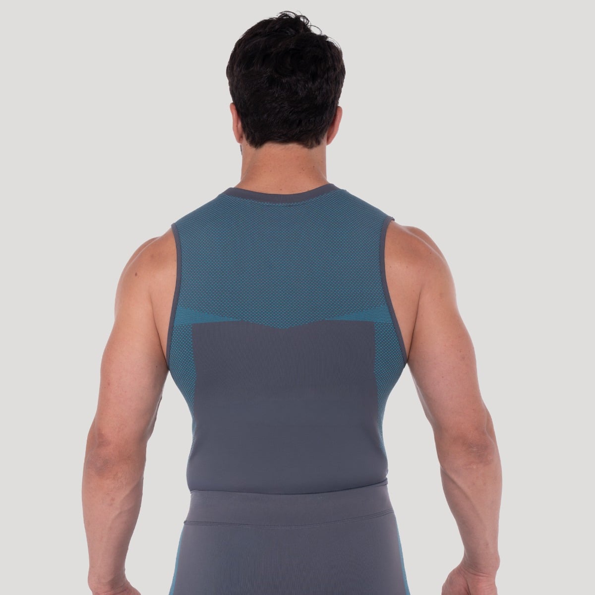 Безшевен потник OG1 Grey/Blue - GymBeam