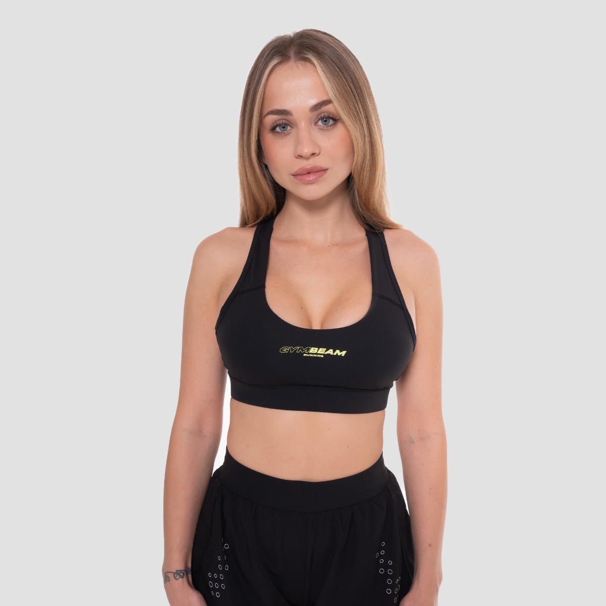 Спортен сутиен Pace, черен – GymBeam
