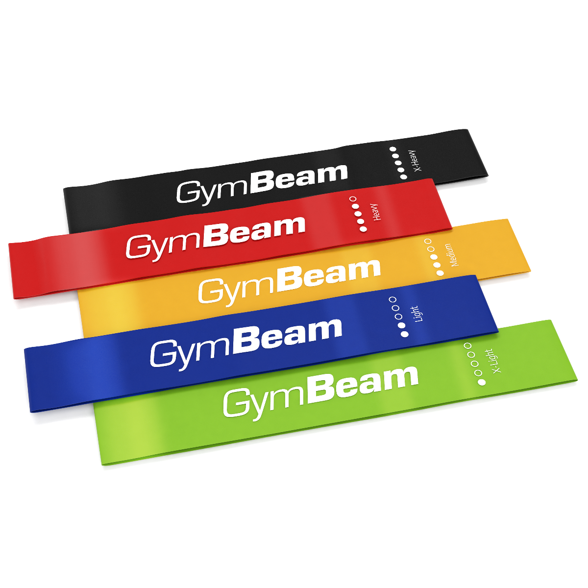 Комплект от 5 ластика за съпротивление - GymBeam