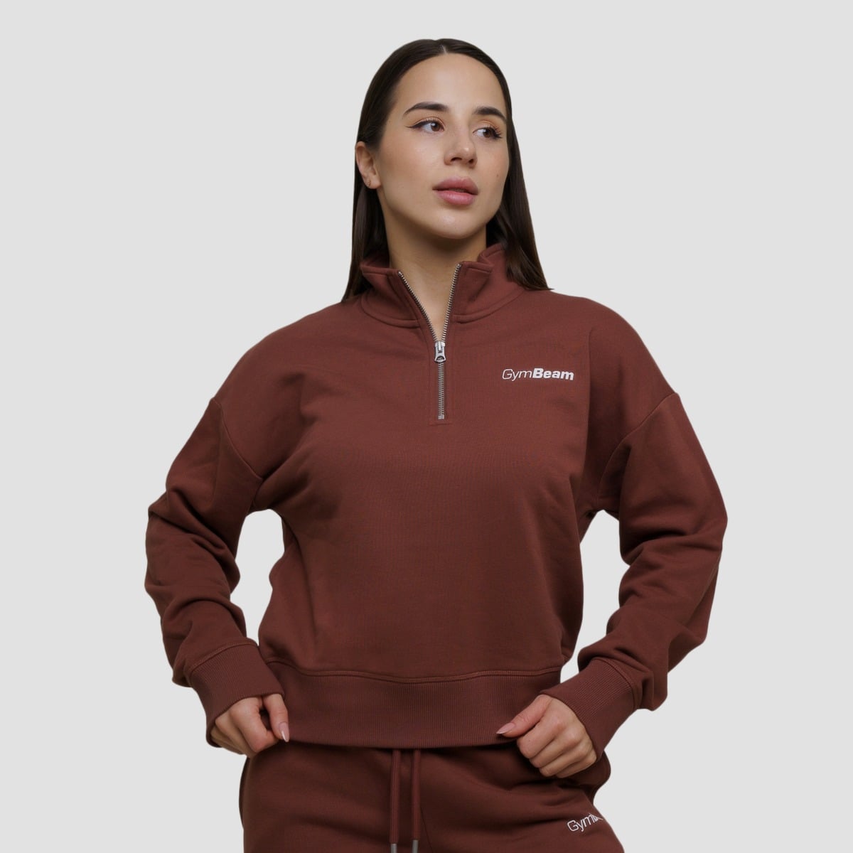 Дамски суичър Agile 1/2 Zip Root - GymBeam