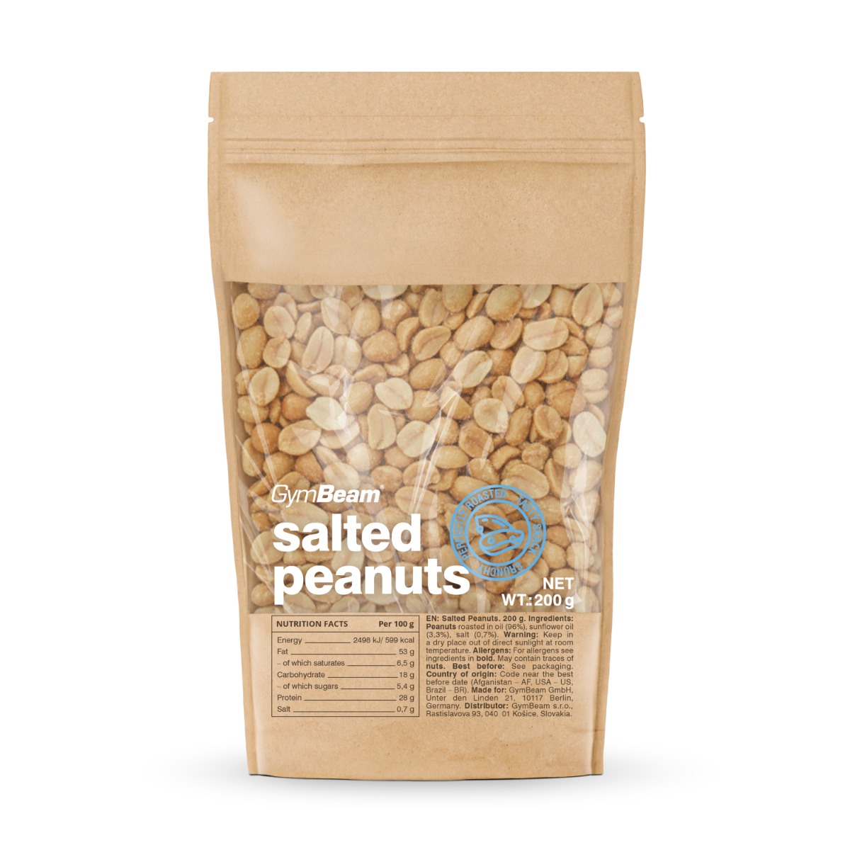 Печени солени фъстъци - GymBeam