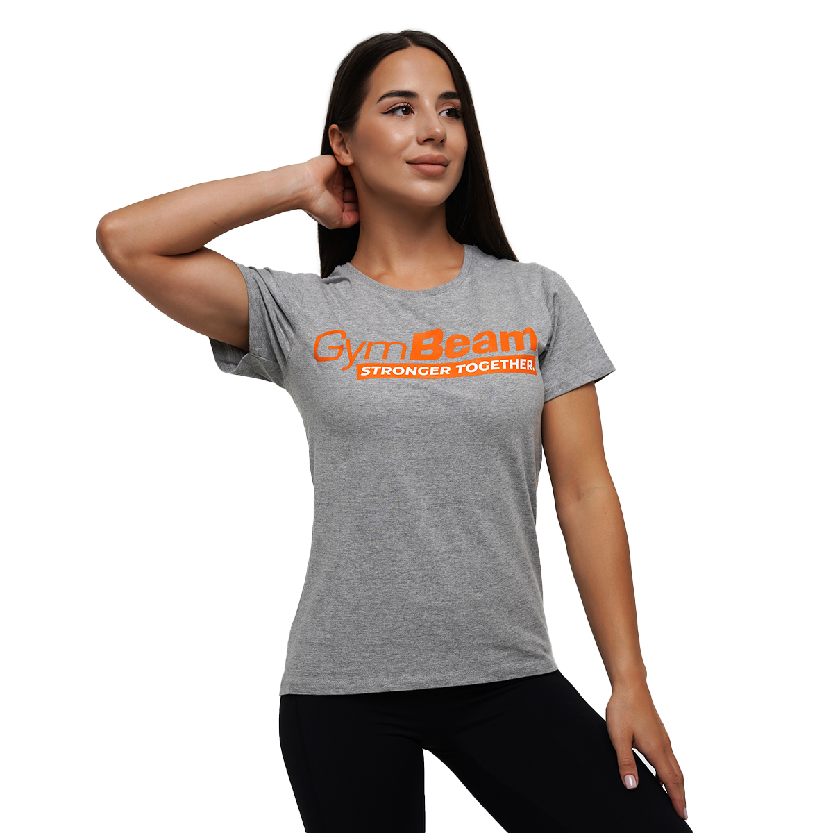 Дамска тениска Stronger Together Grey - GymBeam - Размер: XS | Възрастова група: Възрастни | Pohlavie: Дамски | Тегло: 0,198 g · záber 6