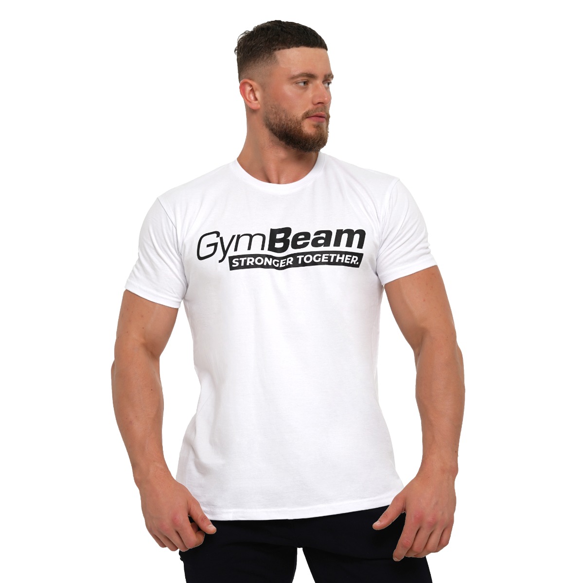 Тениска Stronger Together White - GymBeam - Размер: S · záber 6