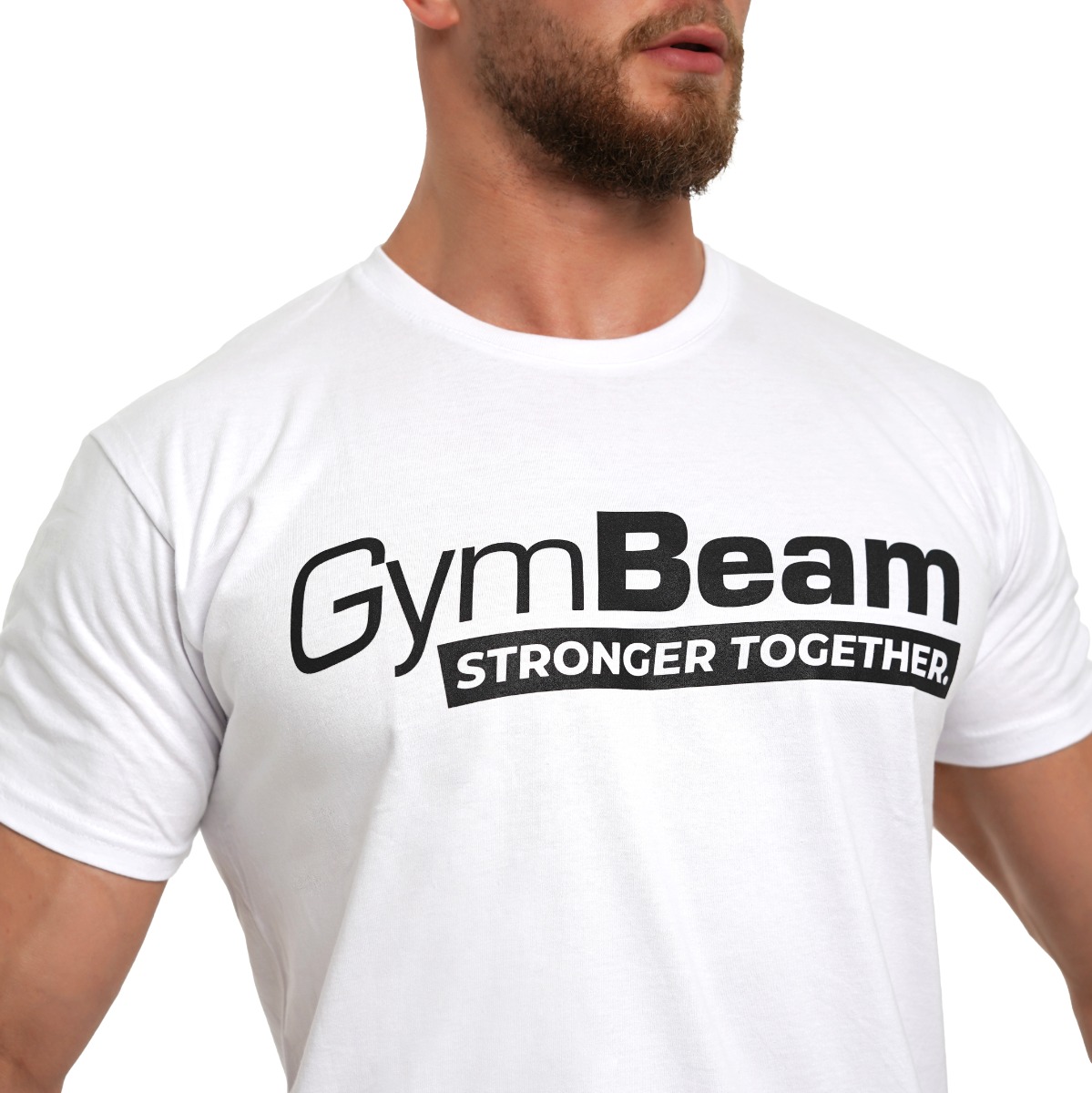 Тениска Stronger Together White - GymBeam - Размер: S · záber 8