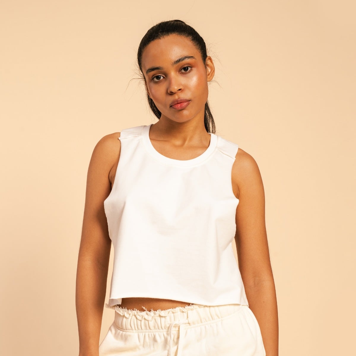 Дамски потник Serenity Tank Top Ivory - BeastPink