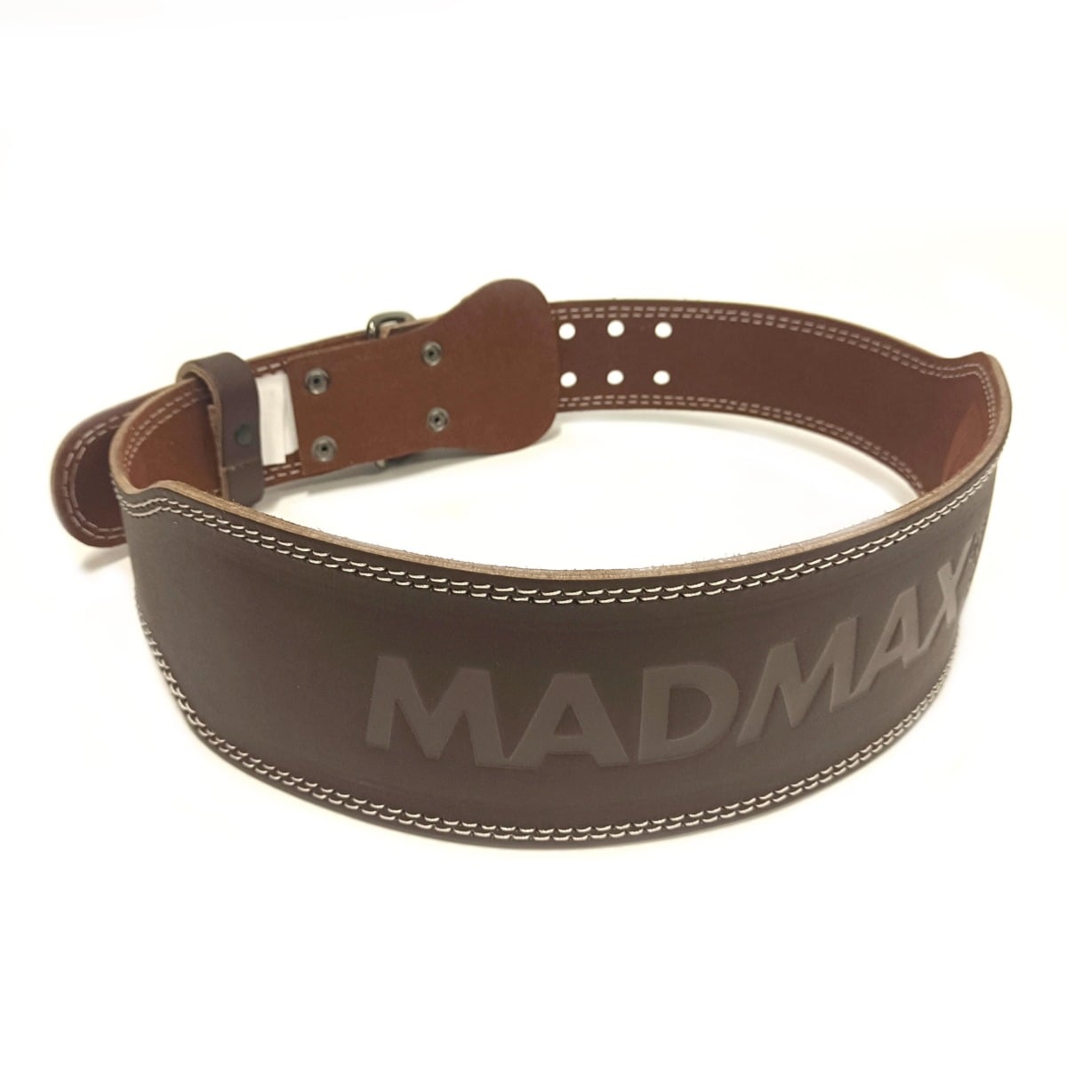 Фитнес колан Full Leather Chocolate Brown - MADMAX