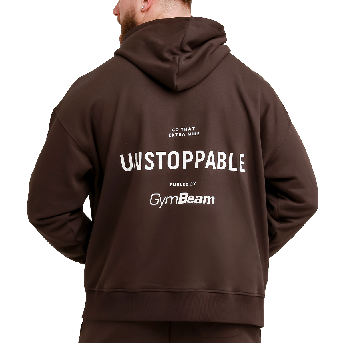 Суичър Unstoppable Brown- GymBeam - Размер: XXL | Тегло: 0,87 g · záber 12
