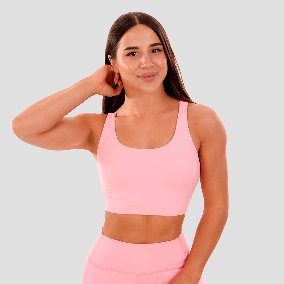 Спортно бюстие Cut-Out Pink - GymBeam