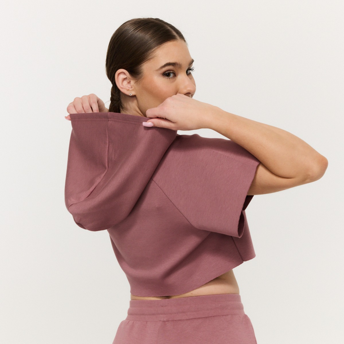 Дамски суичър Relay Cropped Haze - GymBeam