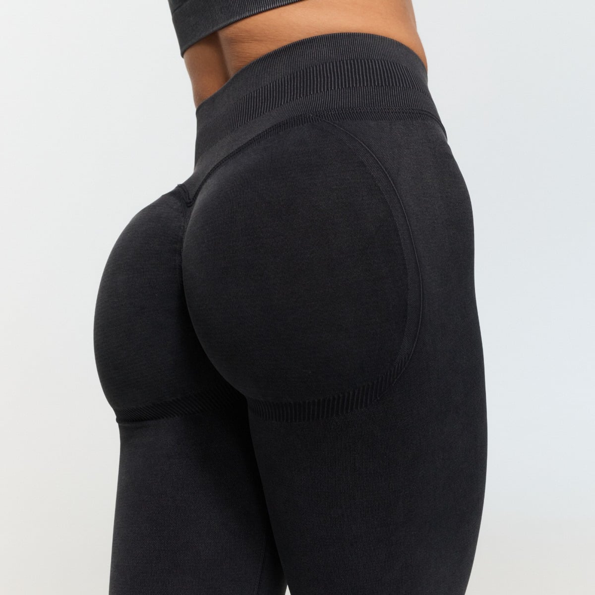 Дамски безшевен клин Fierce Dark Grey - GymBeam
