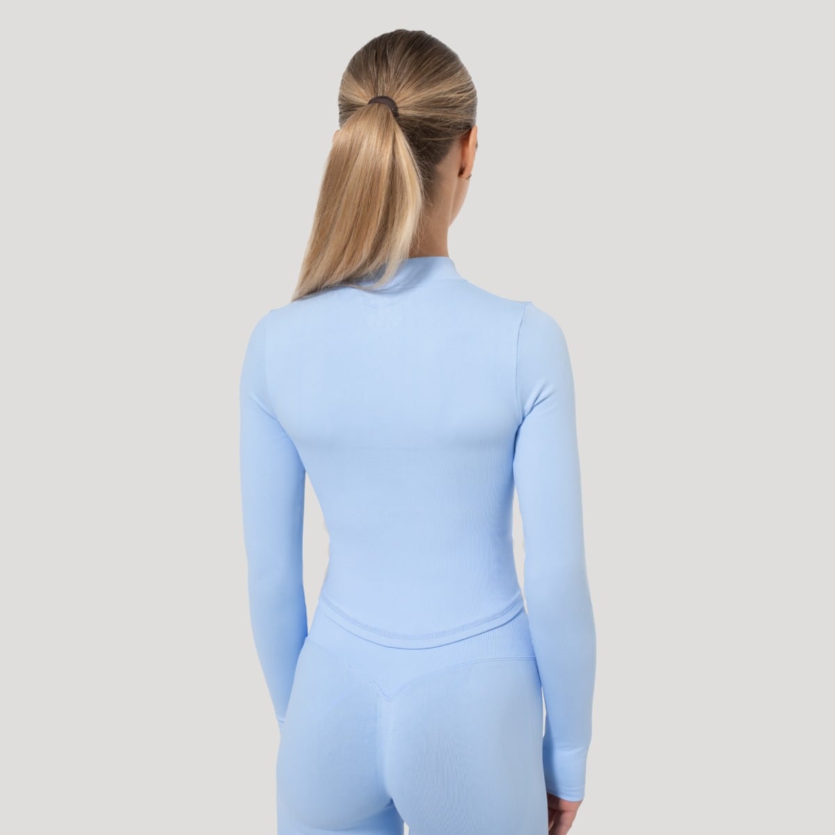 Дамски спортен топ Luma Baby Blue - GymBeam
