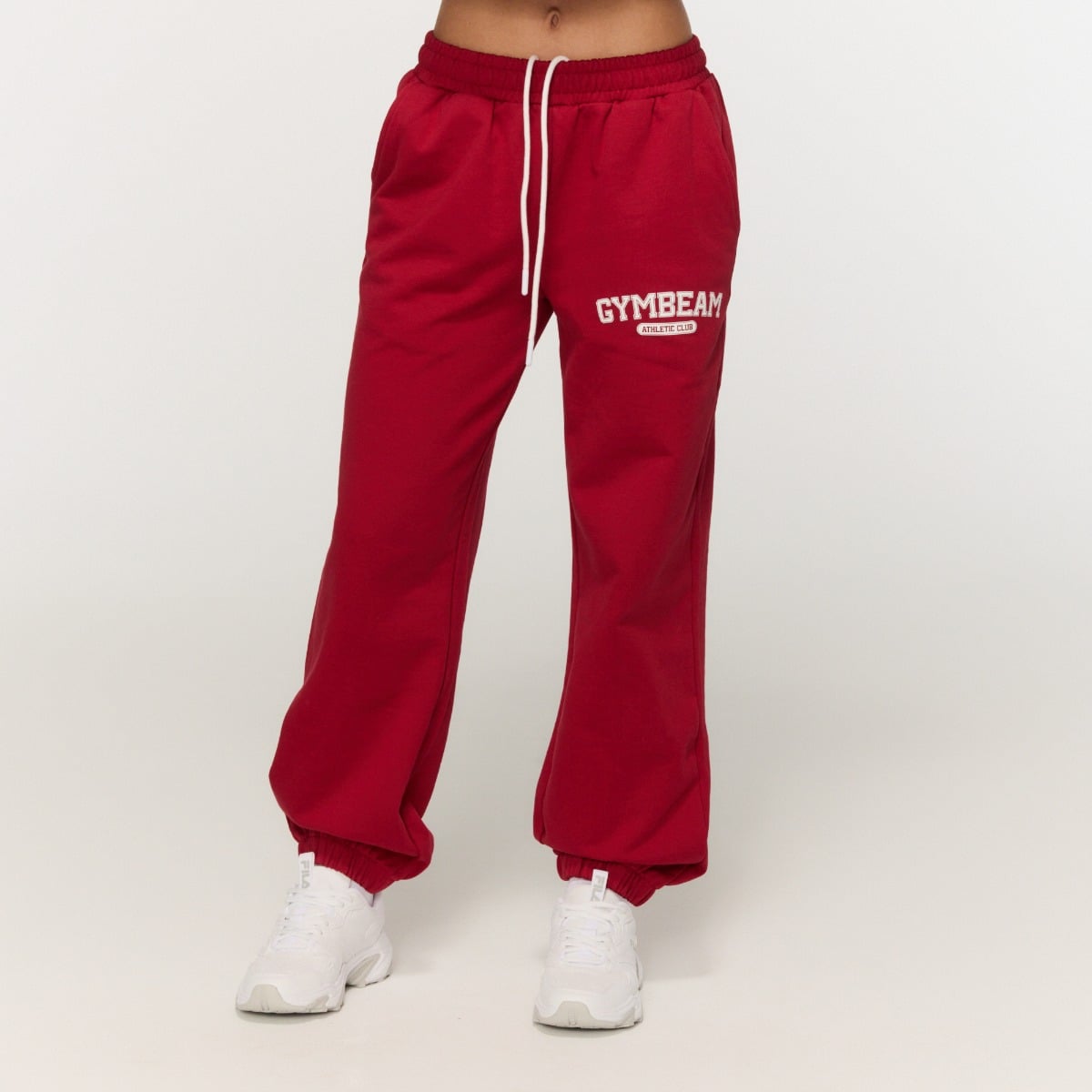 Дамски спортни джогъри Varsity Red - GymBeam