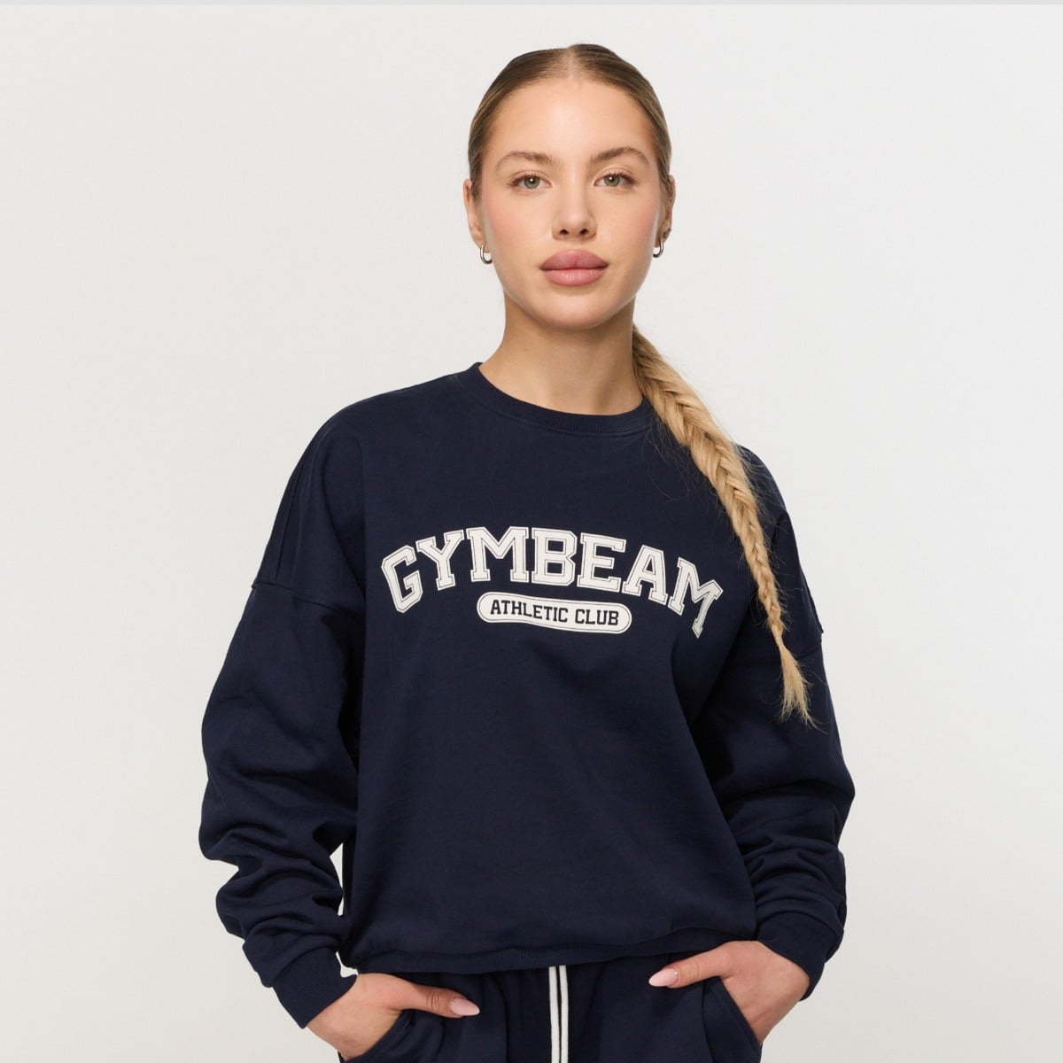 Дамски суичър Varsity Blue - GymBeam