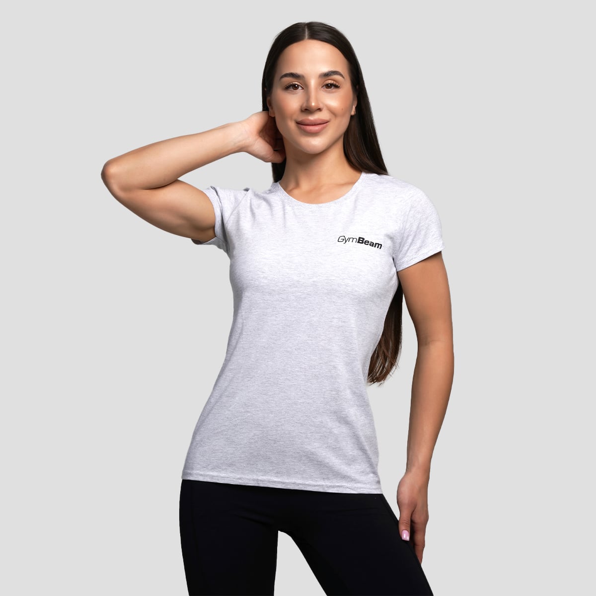 Дамска тениска Basic Heather Grey - GymBeam