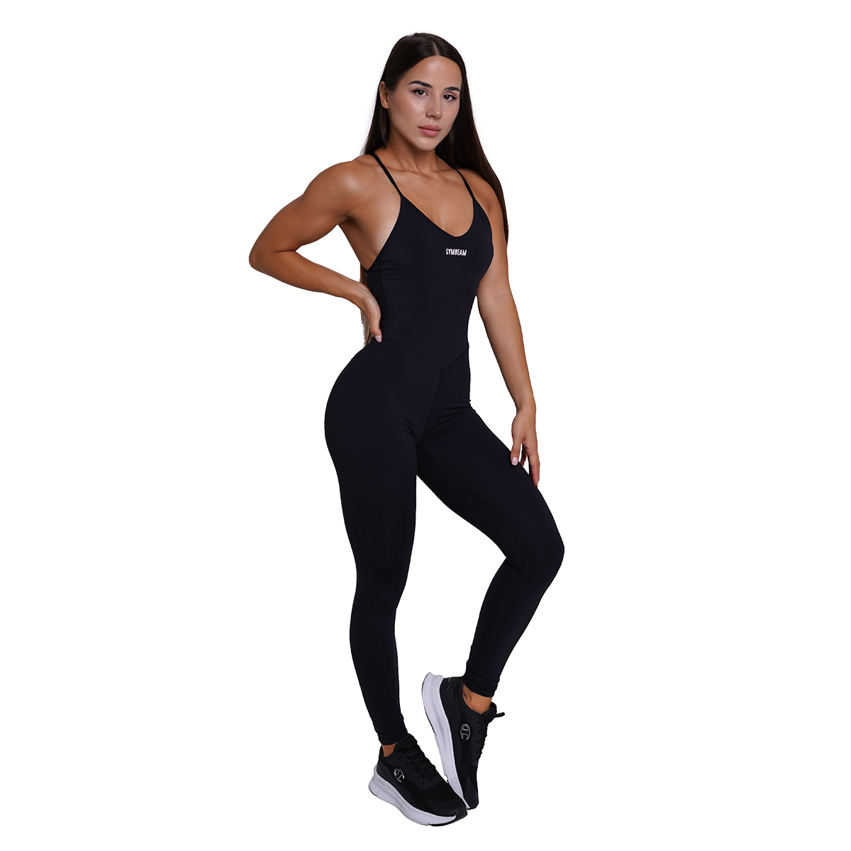Дамски гащеризон FIT Workout Black - GymBeam - Размер: S | Възрастова група: Възрастни · záber 7