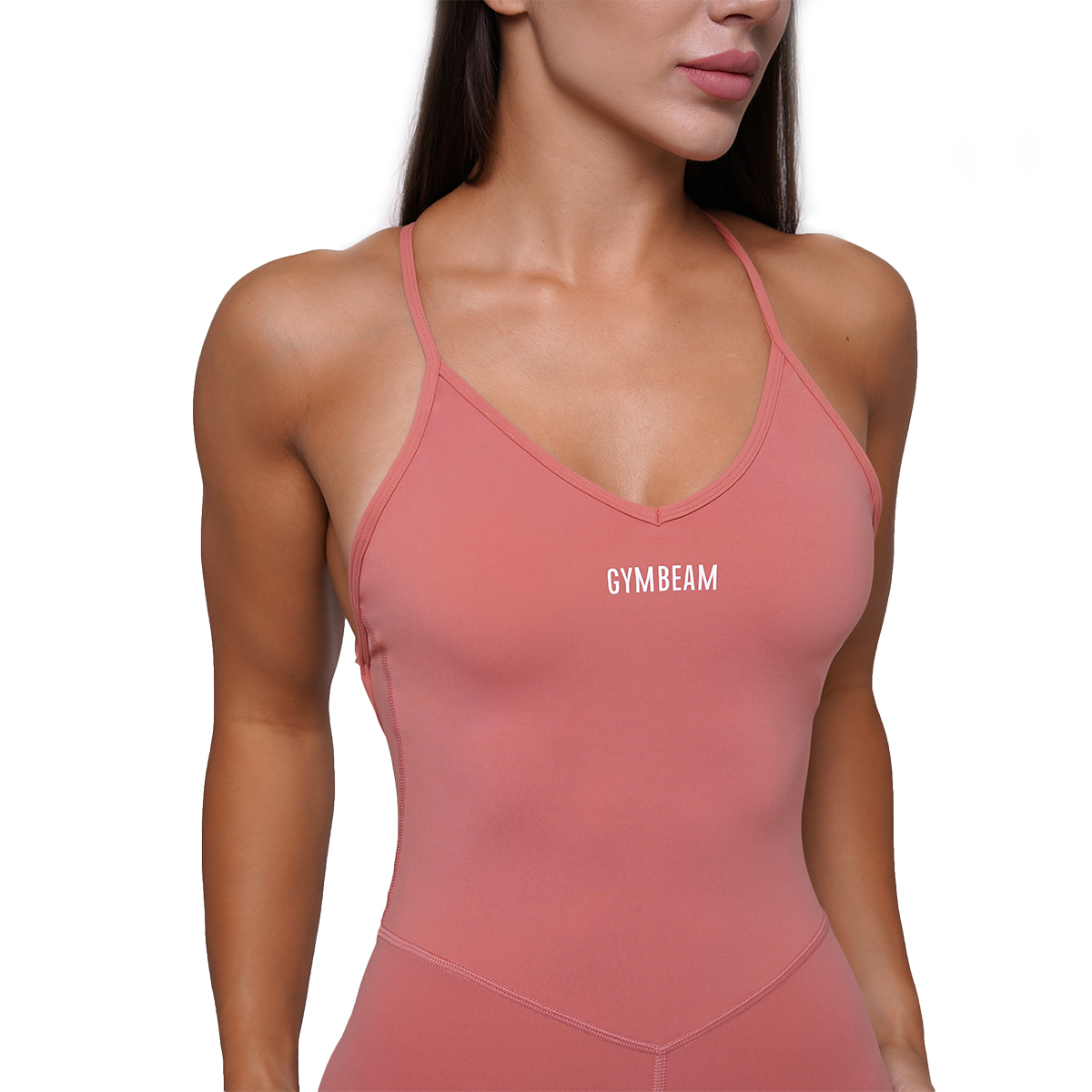 Дамски гащеризон FIT Workout Salmon - GymBeam - Размер: M | Възрастова група: Възрастни · záber 9