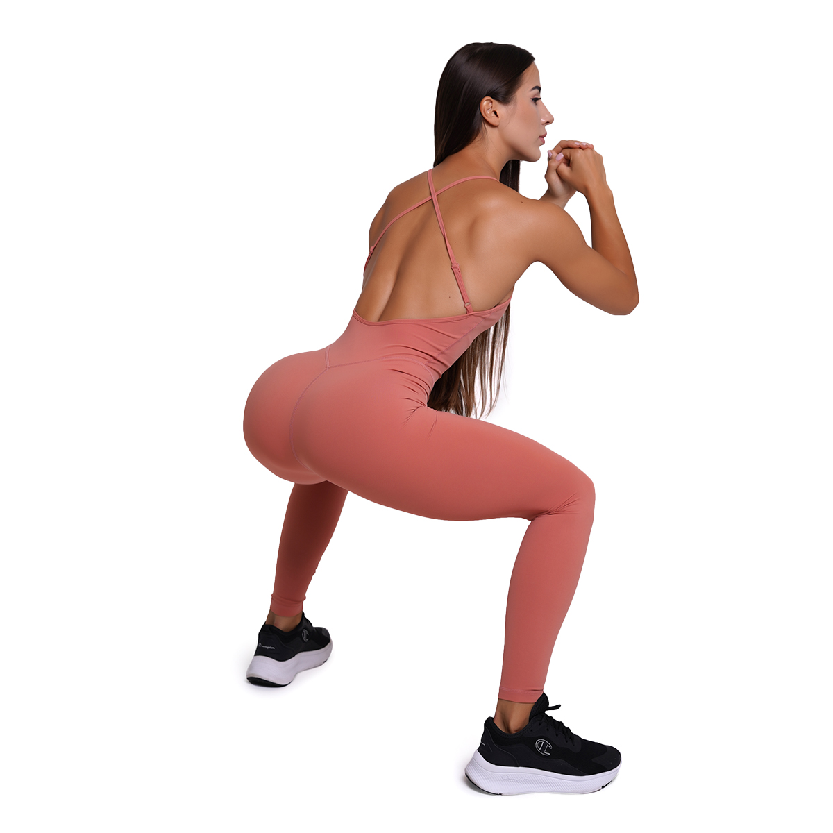 Дамски гащеризон FIT Workout Salmon - GymBeam - Размер: M | Възрастова група: Възрастни · záber 11