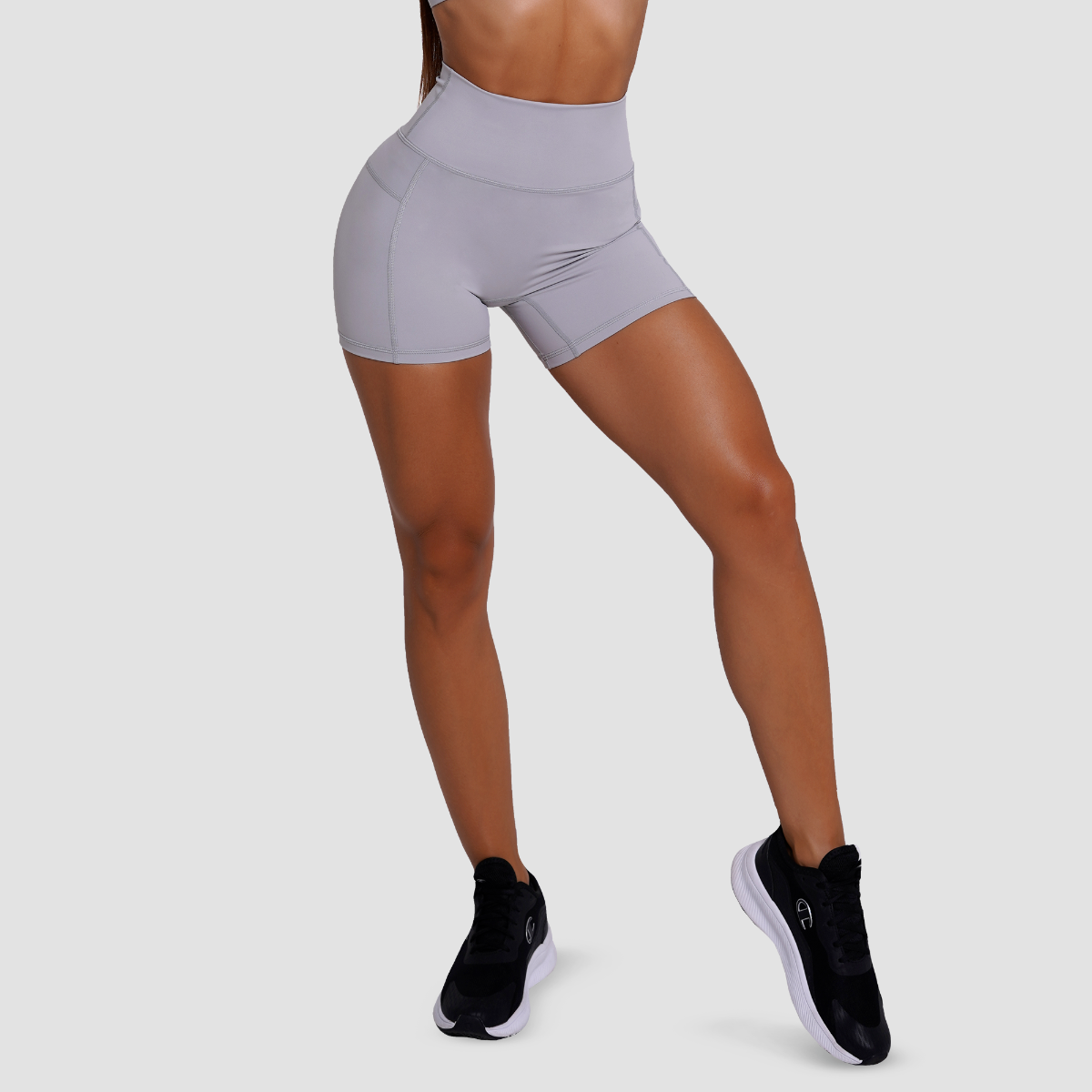 Дамски къси панталони FIT Mist Grey - GymBeam