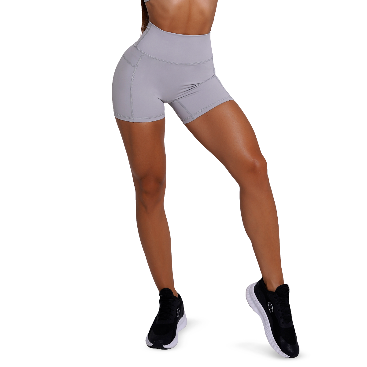 Дамски къси панталони FIT Mist Grey - GymBeam - Размер: XXL | Възрастова група: Възрастни · záber 7