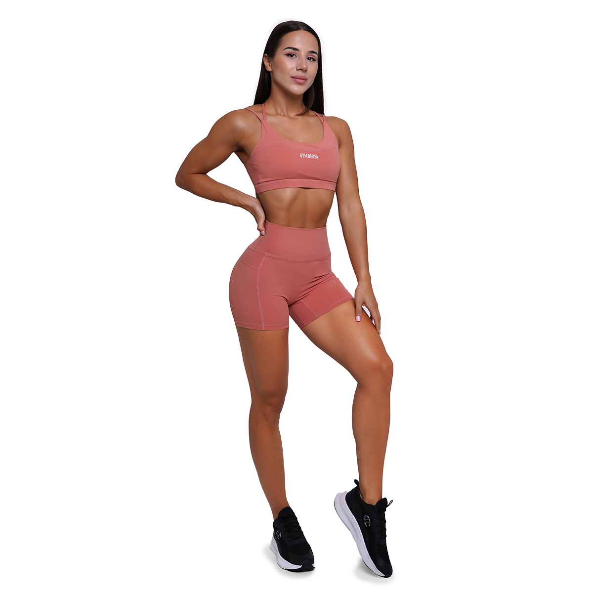 Дамски къси панталони FIT Salmon - GymBeam - Размер: XL | Възрастова група: Възрастни · záber 9