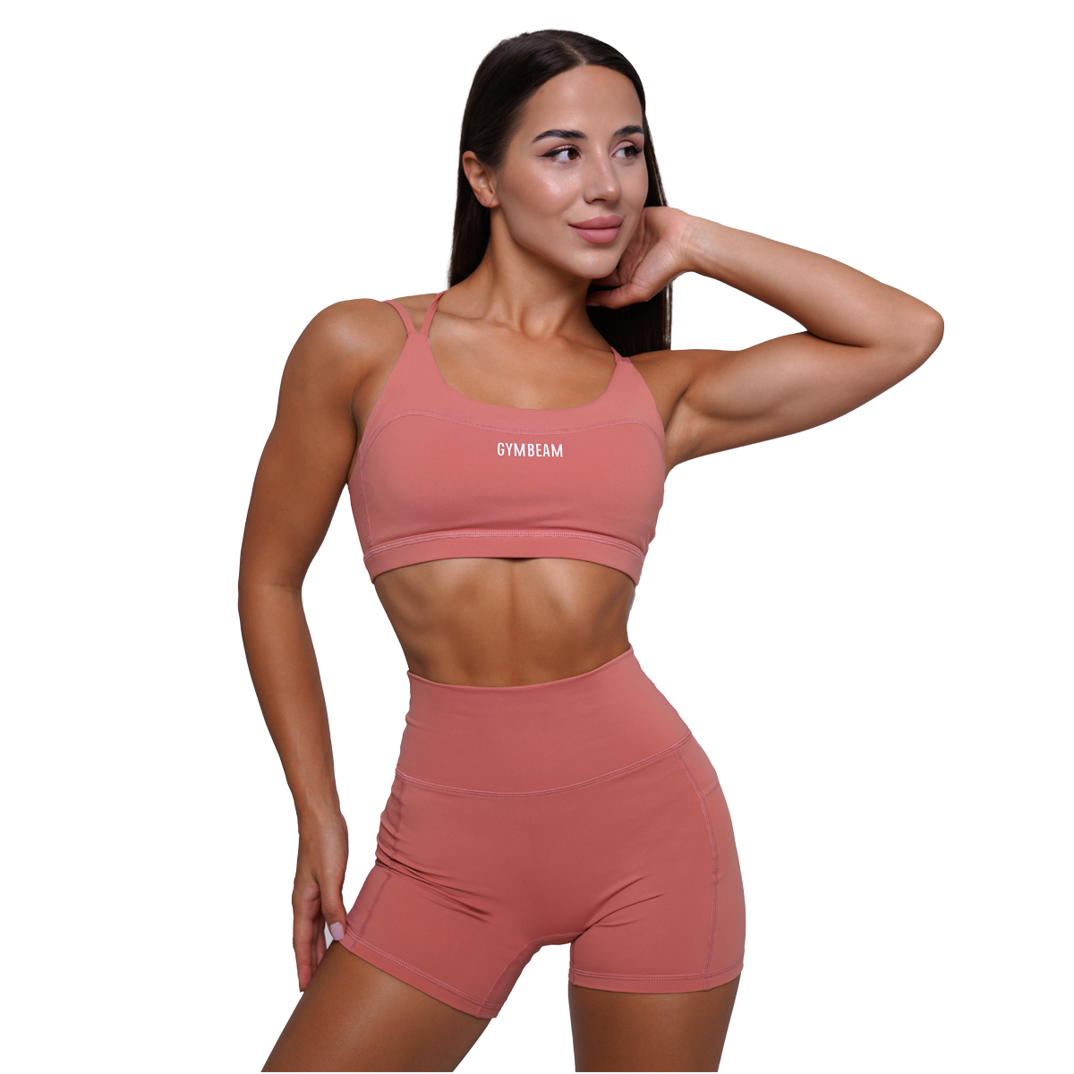 Дамски къси панталони FIT Salmon - GymBeam - Размер: XL | Възрастова група: Възрастни · záber 10