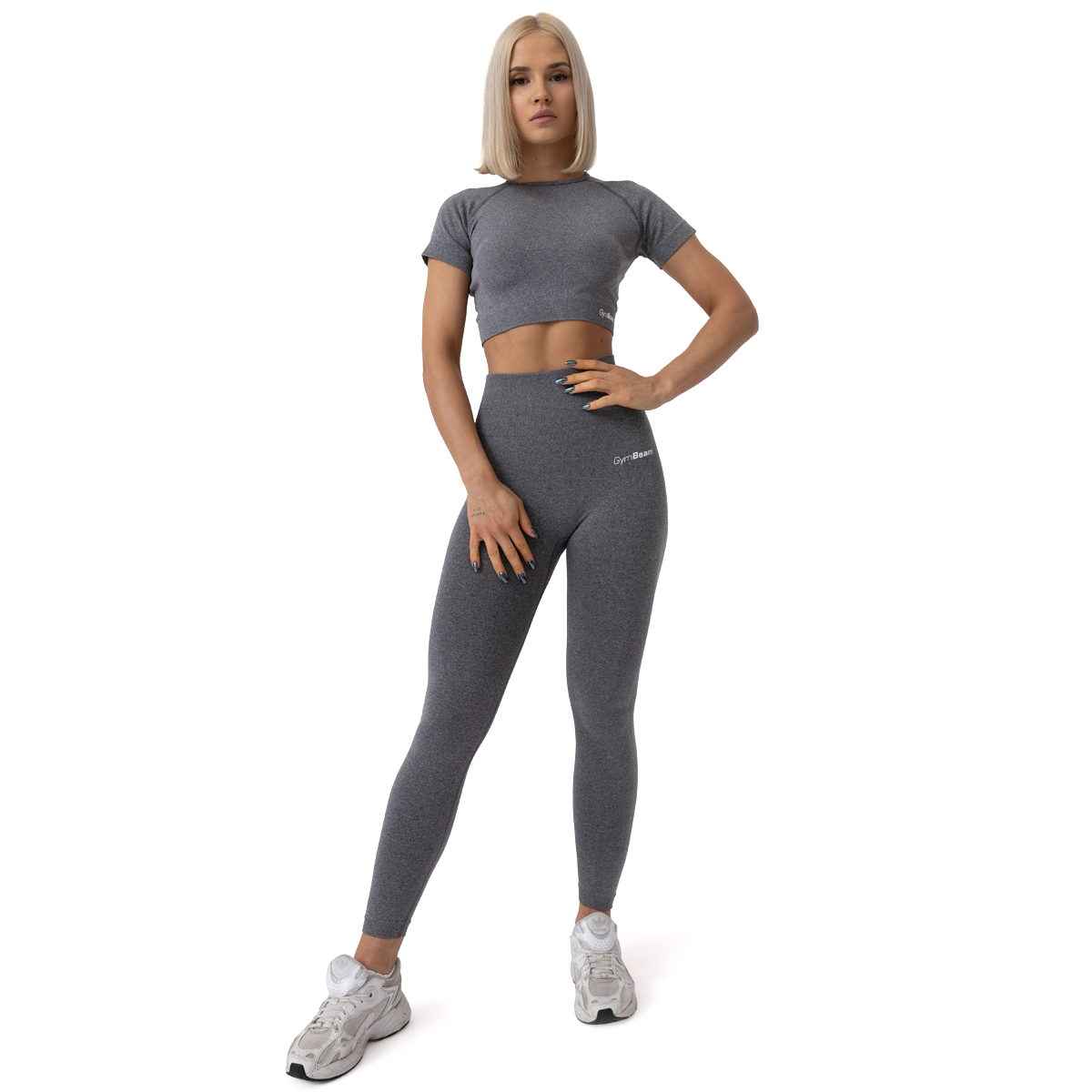 Дамски топ FLO Crop Top Grey - GymBeam - Размер: XL | Възрастова група: Възрастни | Тегло: 0,15 g | Опаковка: 50 · záber 9