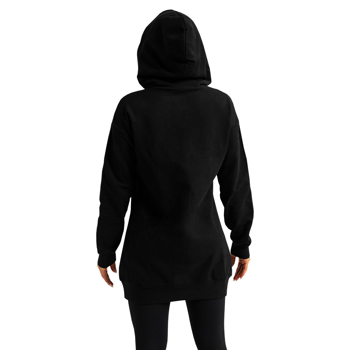 Дамски суичър Limitless Longline Black - GymBeam - Размер: L | Възрастова група: Възрастни · záber 9