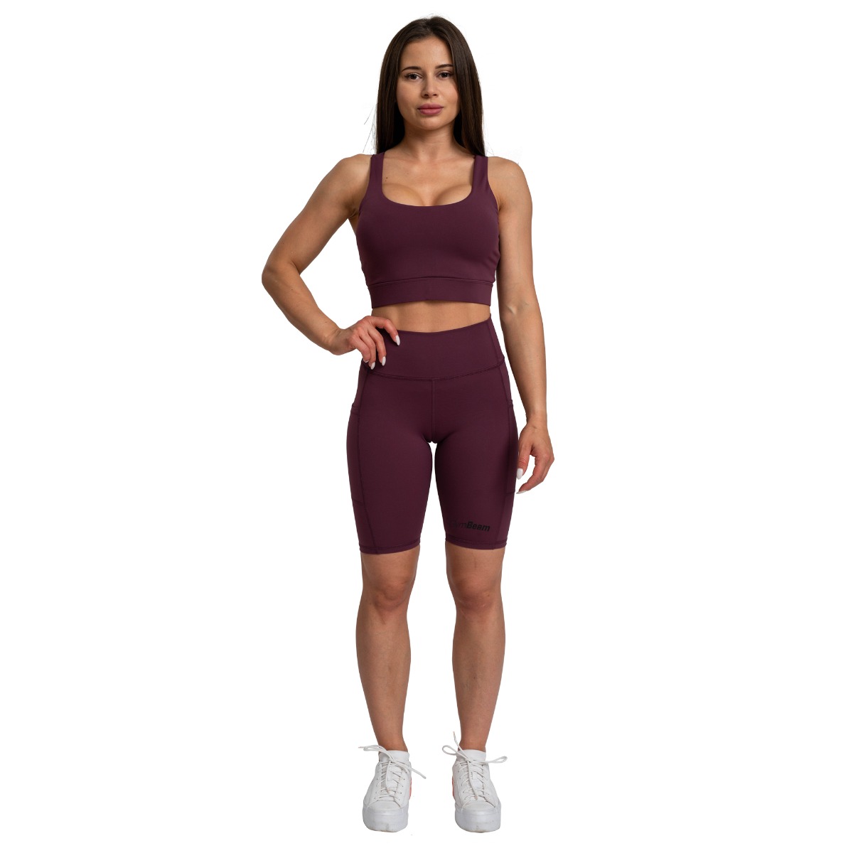 Дамски байкър шорти Biker Eggplant - GymBeam - Размер: XL | Възрастова група: Възрастни · záber 8
