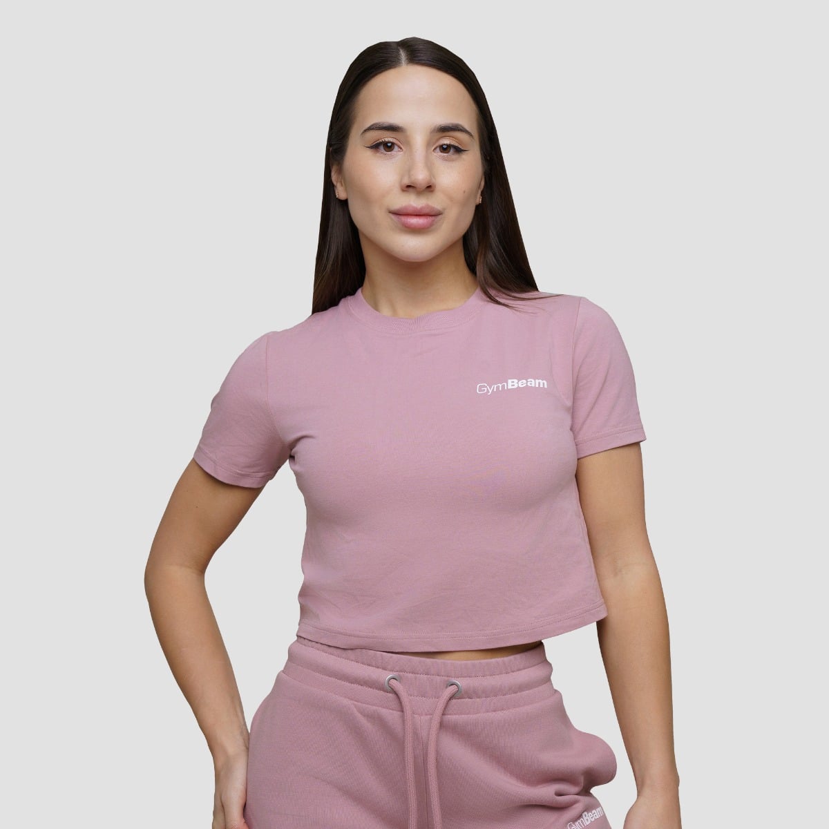 Дамска тениска Agile Cropped Woodrose - GymBeam