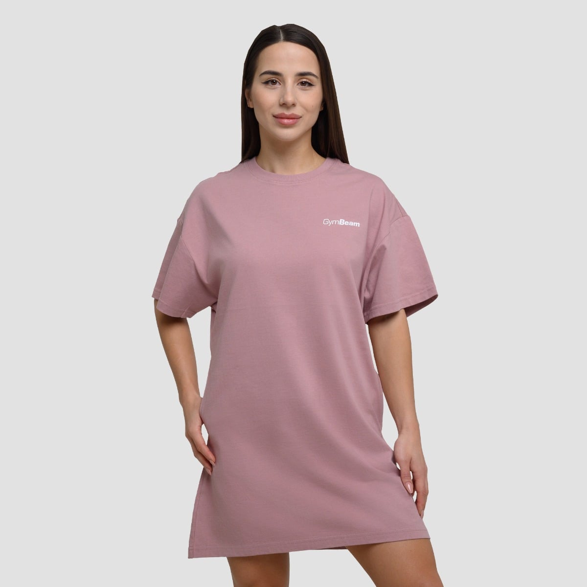 Дамска рокля-тениска Agile T-Shirt Dress Woodrose - GymBeam