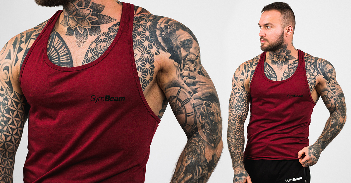 Потник Stringer Tank Top Burgundy - GymBeam