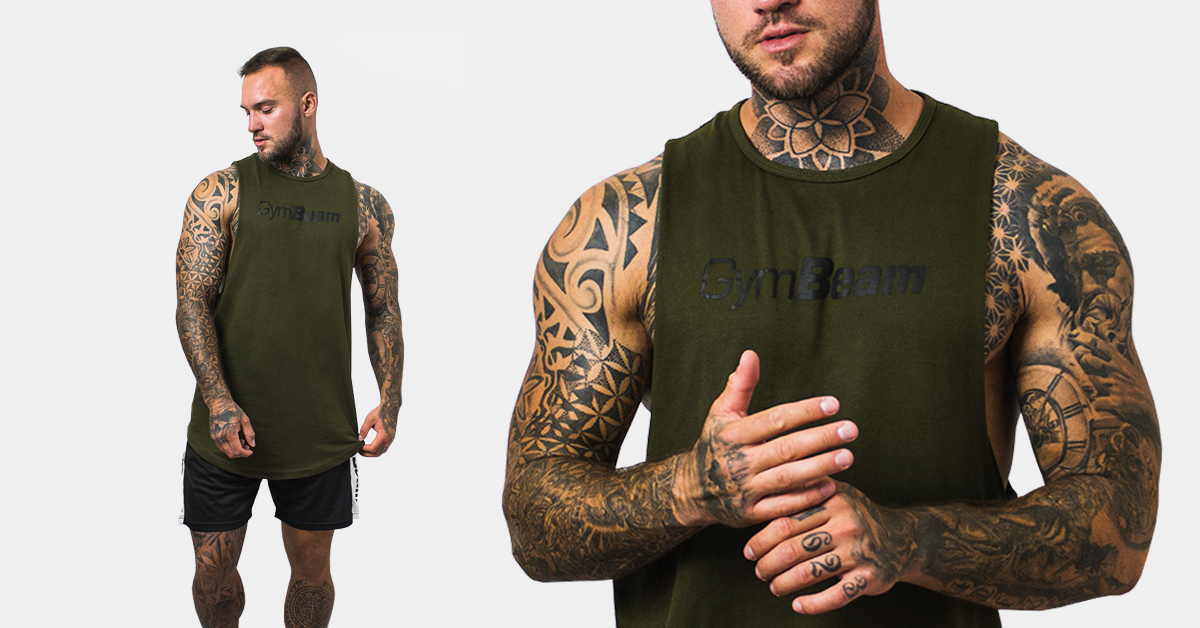 Потник Cut Off Military Green - Gym Beam