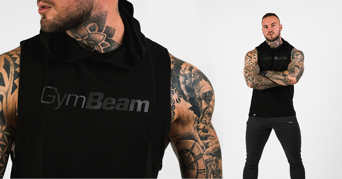 Потник Hoodie Tank Top Black - GymBeam