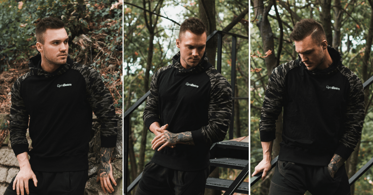 Суичър Hoodie Camo Green - GymBeam